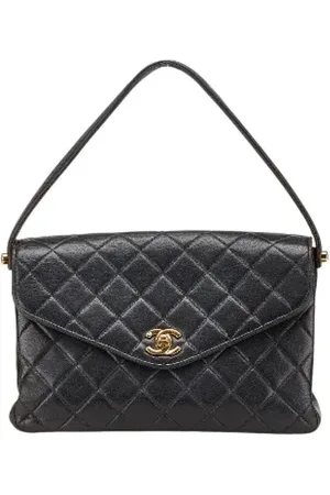 CHANEL Dames, Pre-owned, Zwart, Maat: ONE Size Leer