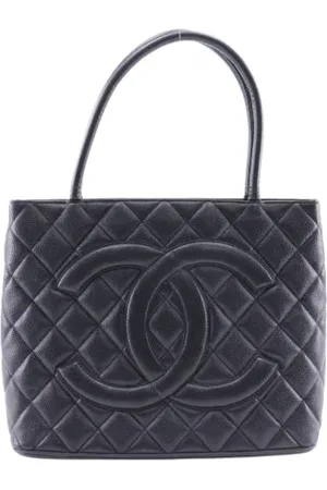 CHANEL Dames, Pre-owned, Zwart, Maat: ONE Size Leer