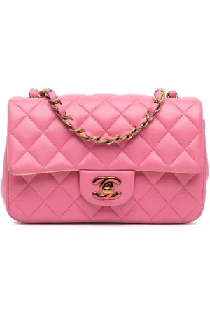 CHANEL Dames, Pre-owned, Roze, Maat: ONE Size Leer