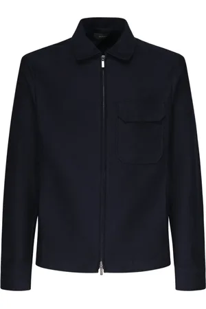 ZANONE Heren, Jassen, Blauw, Maat: M Katoen