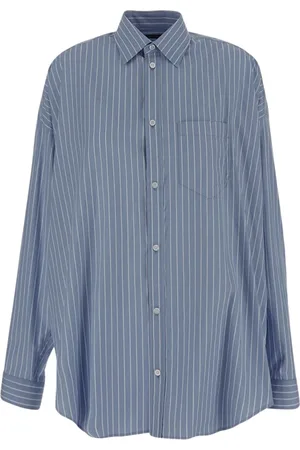 Balenciaga Dames, Blouses & Shirts, Blauw, Maat: S