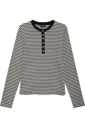 ANINE BING Dames, Tops, Zwart, Maat: S Katoen