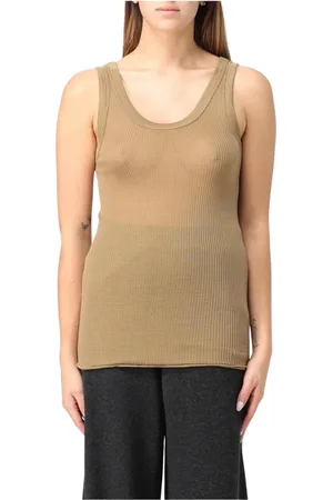 LEMAIRE Dames, Tops, Geel, Maat: M Zijde