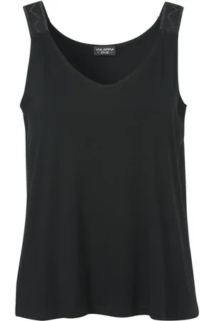 Via Appia Due Dames, Tops, Zwart, Maat: 2XL