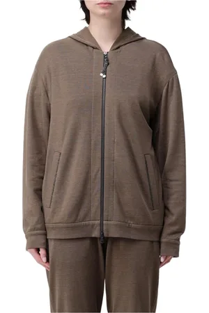 Brunello Cucinelli Dames, Sweatshirts & Hoodies, Bruin, Maat: XL Jersey