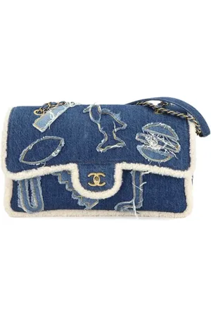 CHANEL Unisex, Pre-owned, Blauw, Maat: ONE Size Denim