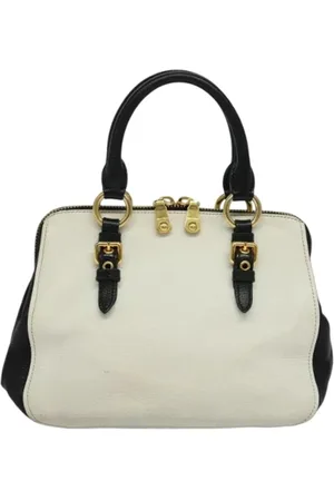 Miu Miu Dames, Pre-owned, Wit, Maat: ONE Size Leer