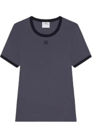 Courrèges Dames, Tops, Zwart, Maat: M Katoen