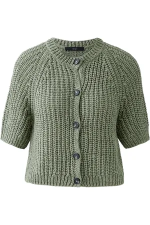 Oui Dames, Truien, Groen, Maat: XL Acryl