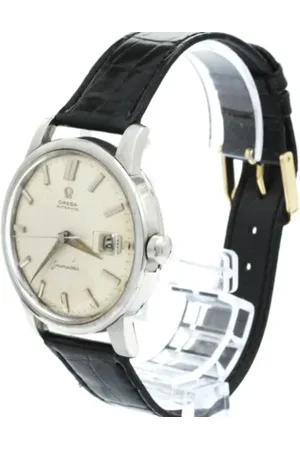 Omega Heren, Pre-owned, Grijs, Maat: ONE Size Leer