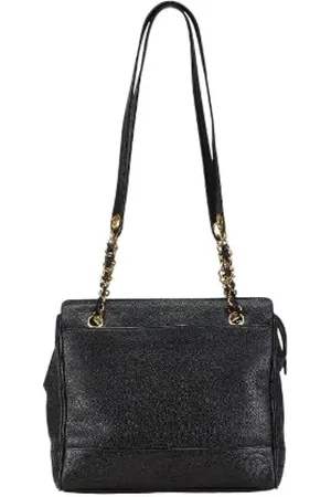 CHANEL Dames, Pre-owned, Zwart, Maat: ONE Size Leer