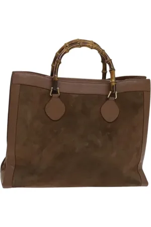 Gucci Dames, Pre-owned, Bruin, Maat: ONE Size Suède
