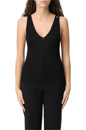 Elisabetta Franchi Dames, Tops, Zwart, Maat: S Viscose