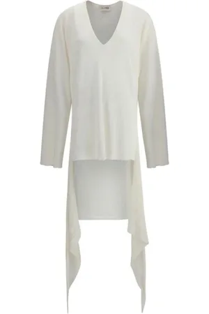 The Attico Dames, Jurken, Wit, Maat: M Viscose