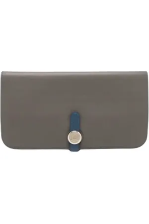 Hermès Dames, Pre-owned, Grijs, Maat: ONE Size Leer