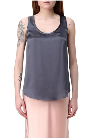 Brunello Cucinelli Dames, Tops, Blauw, Maat: XS Zijde