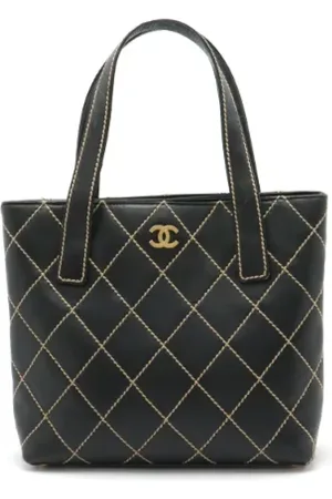 CHANEL Dames, Pre-owned, Zwart, Maat: ONE Size Leer