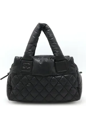 CHANEL Dames, Pre-owned, Zwart, Maat: ONE Size Leer