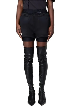 Alexander Wang Dames, Korte broeken, Zwart, Maat: XL Katoen