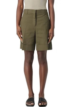Jil Sander Dames, Korte broeken, Groen, Maat: S Linnen