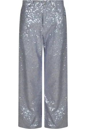 P.A.R.O.S.H. Dames, Broeken, Blauw, Maat: M