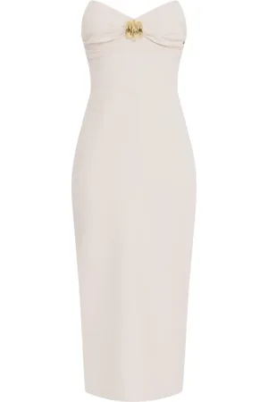 Elisabetta Franchi Dames, Jurken, Wit, Maat: M Poliester