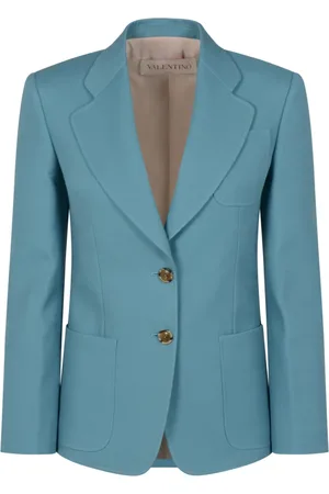 VALENTINO Dames, Jassen, Blauw, Maat: XS Zijde