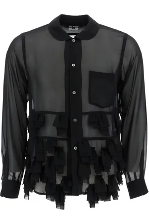 Comme des Garçons Heren, Overhemden, Zwart, Maat: M Katoen