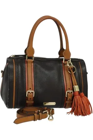 Burberry Dames, Pre-owned, Bruin, Maat: ONE Size Leer