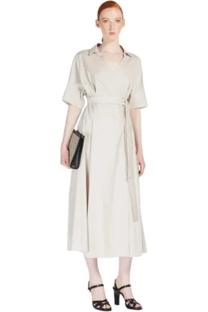 Max Mara Dames, Jurken, Wit, Maat: S Katoen