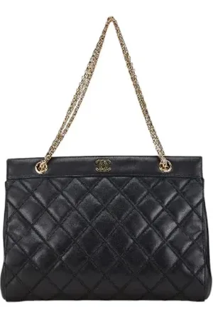 CHANEL Dames, Pre-owned, Zwart, Maat: ONE Size Leer