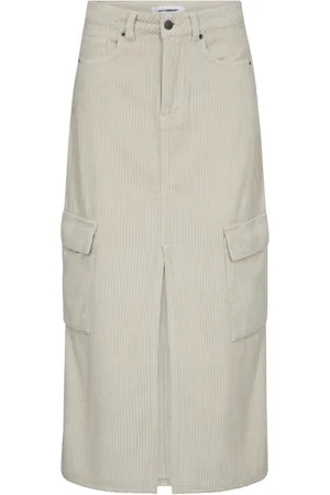 Co`Couture Dames, Rokken, Wit, Maat: S Corduroy