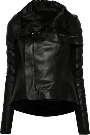 Rick Owens Dames, Jassen, Zwart, Maat: M Leer