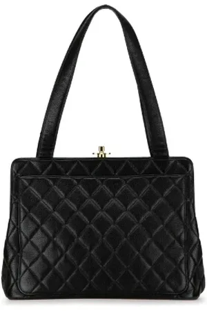 CHANEL Dames, Pre-owned, Zwart, Maat: ONE Size Leer