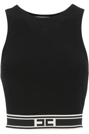 Elisabetta Franchi Dames, Tops, Zwart, Maat: L