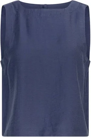 Moss Copenhagen Dames, Tops, Blauw, Maat: S Linnen