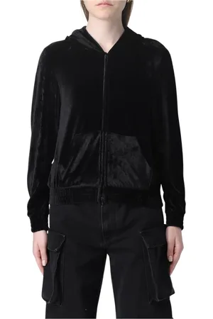 Balenciaga Dames, Sweatshirts & Hoodies, Zwart, Maat: S Velours