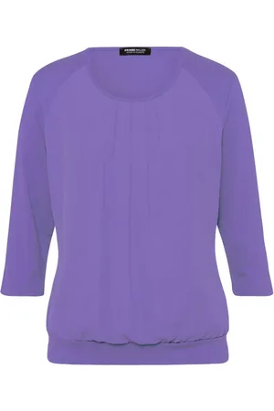 Frank Walder Dames, Blouses & Shirts, Paars, Maat: 5XL