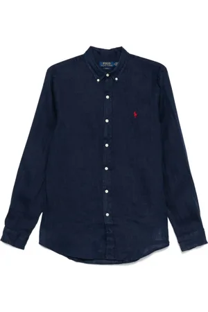 Ralph Lauren Heren, Overhemden, Blauw, Maat: M