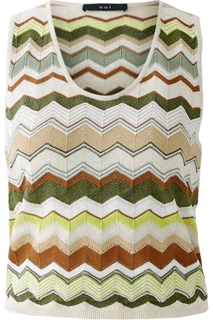 Oui Dames, Truien, Veelkleurig, Maat: XL Katoen