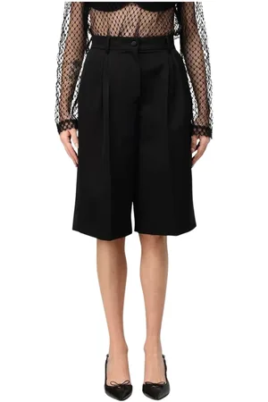 Dolce & Gabbana Dames, Korte broeken, Zwart, Maat: S Wol
