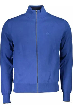 North Sails Heren, Sweatshirts & Hoodies, Blauw, Maat: L Katoen