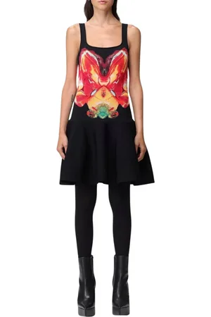 Alexander McQueen Dames, Jurken, Zwart, Maat: S Viscose