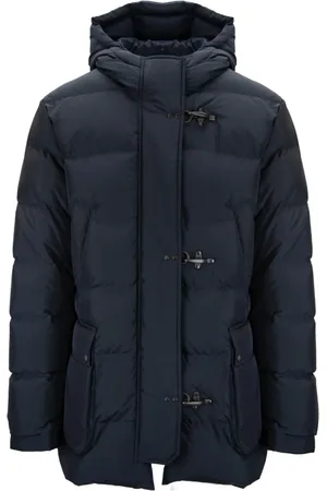 FAY Heren, Jassen, Blauw, Maat: 2XL Katoen