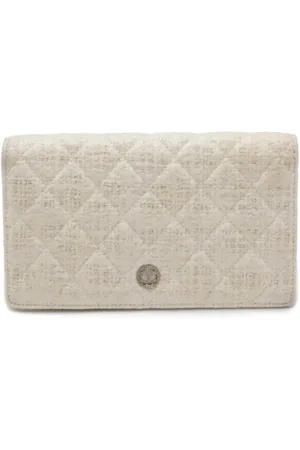 CHANEL Dames, Pre-owned, Wit, Maat: ONE Size Leer