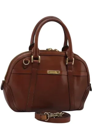 Burberry Dames, Pre-owned, Bruin, Maat: ONE Size Leer
