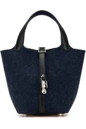 Hermès Dames, Pre-owned, Blauw, Maat: ONE Size Wol