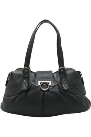 Salvatore Ferragamo Dames, Pre-owned, Zwart, Maat: ONE Size Leer