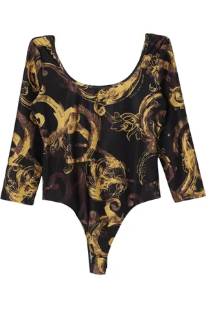VERSACE Dames, Tops, Zwart, Maat: 3XS Viscose