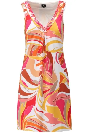 K-design Dames, Jurken, Veelkleurig, Maat: S Spandex